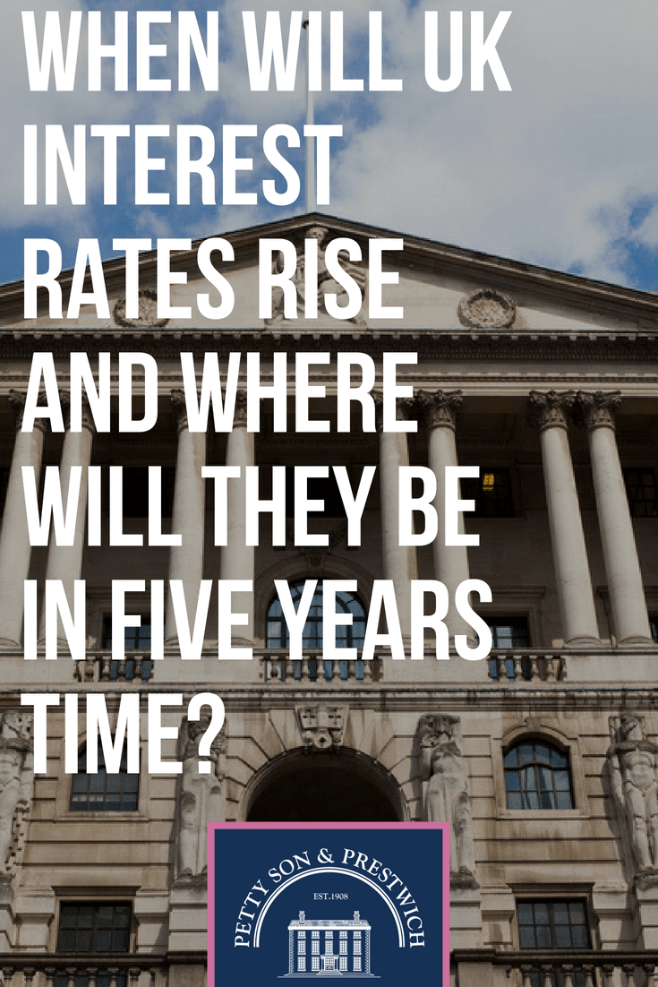 when will uk interest rates rise and where will they be in five years