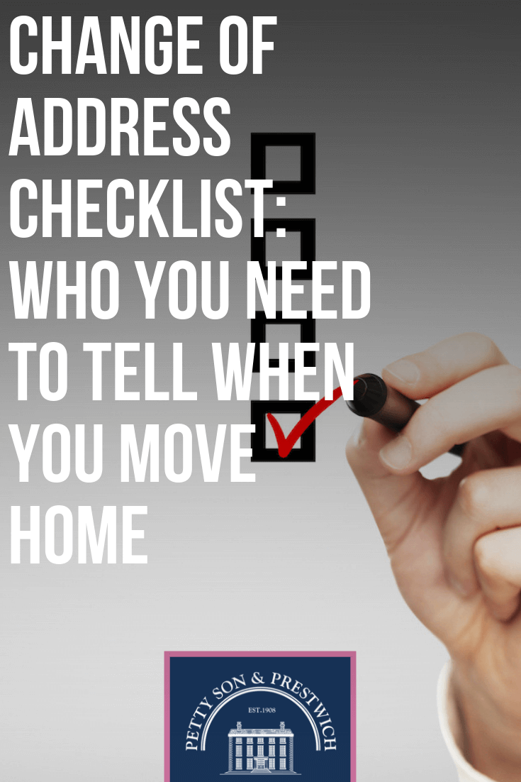 change address checklist
