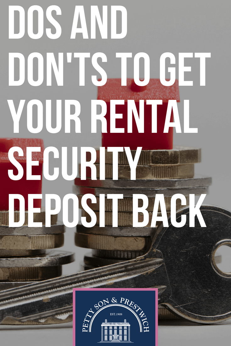 dos and donts to get your rental security deposit back