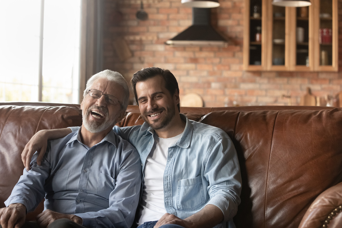 father and son sharing time together