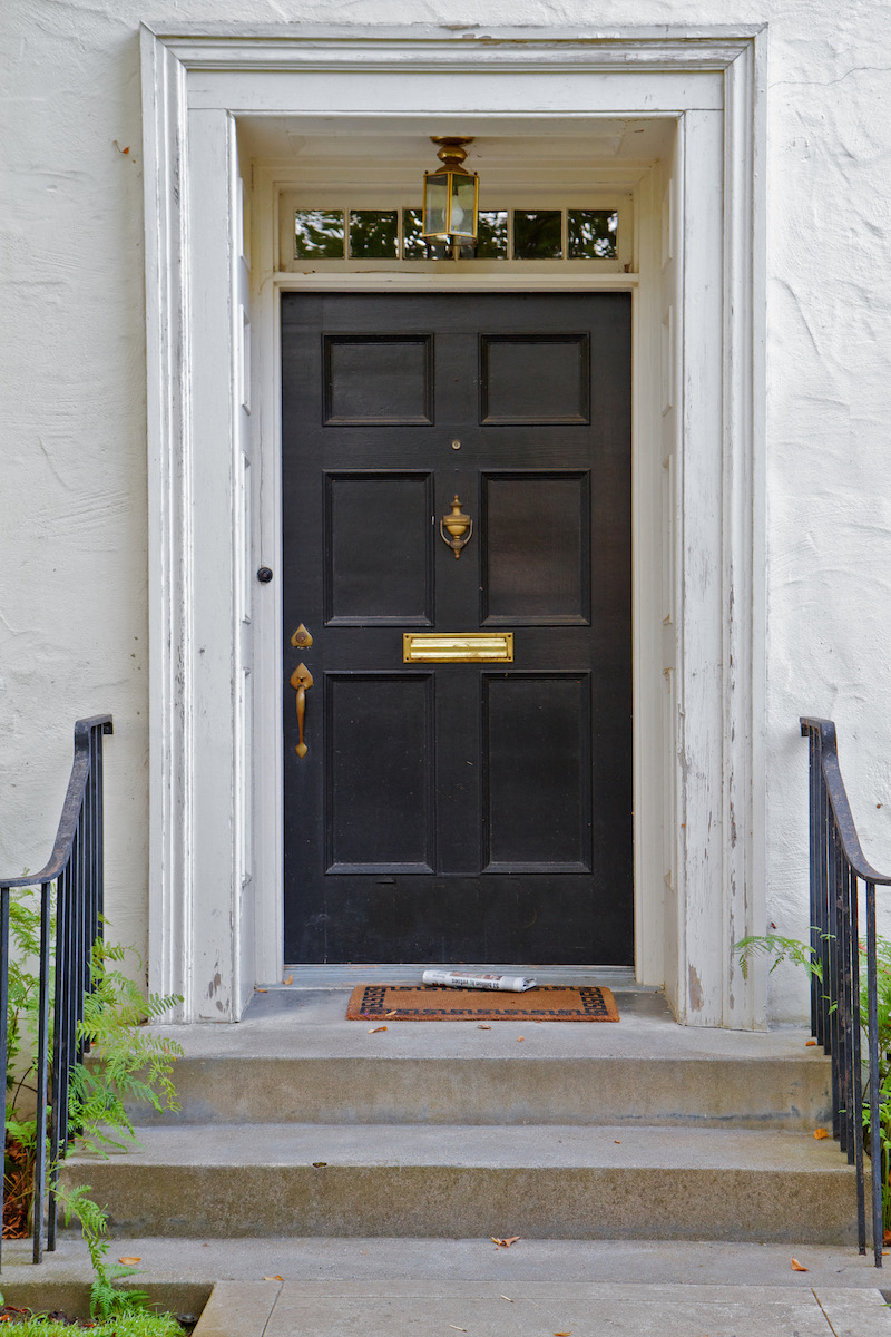 black front door