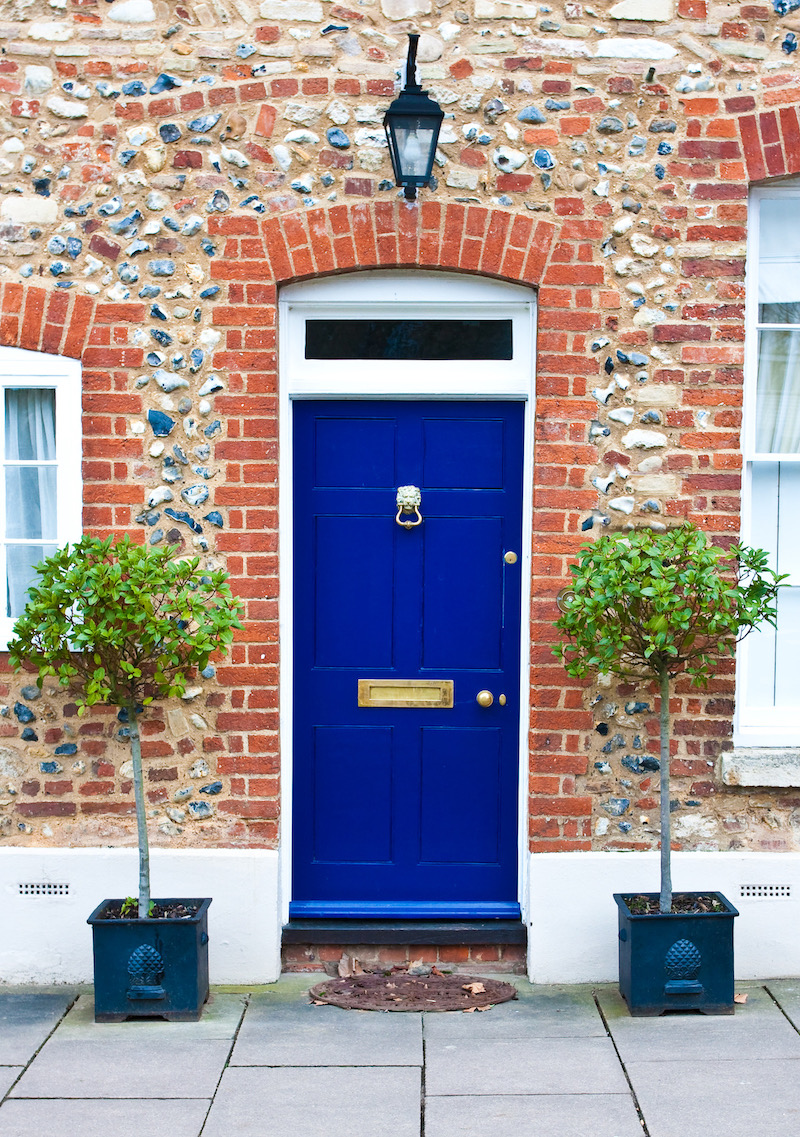 blue front door