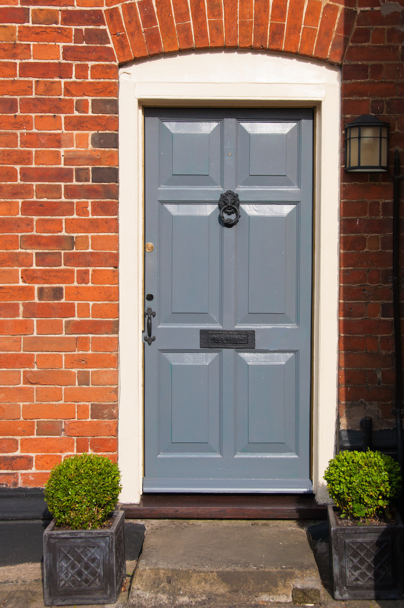 grey front door