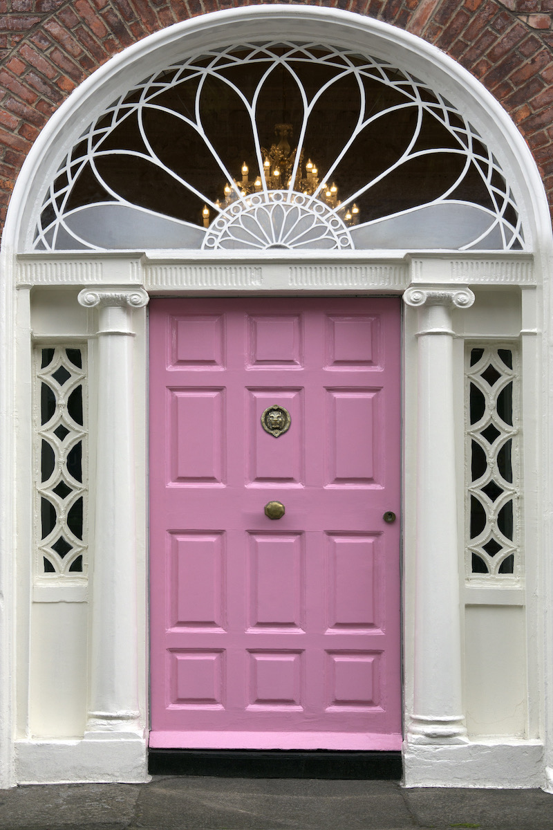pink front door