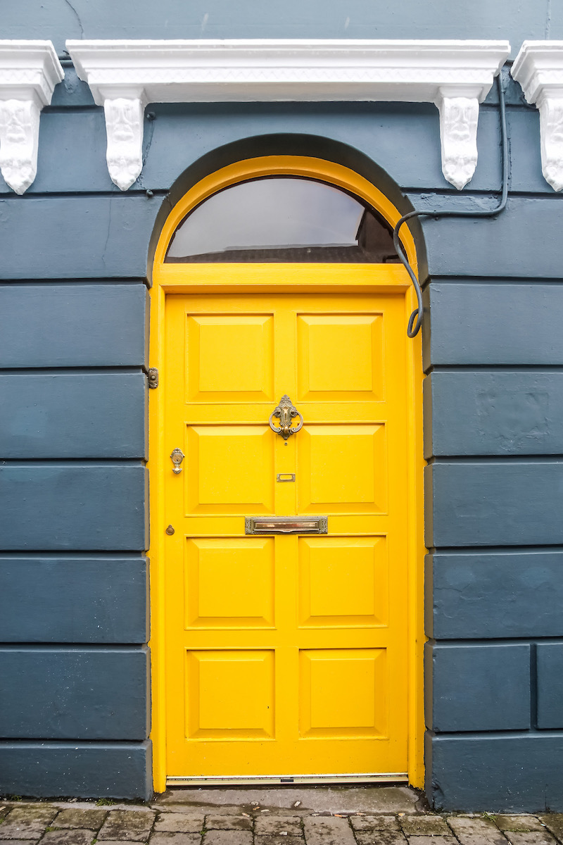 yellow front door