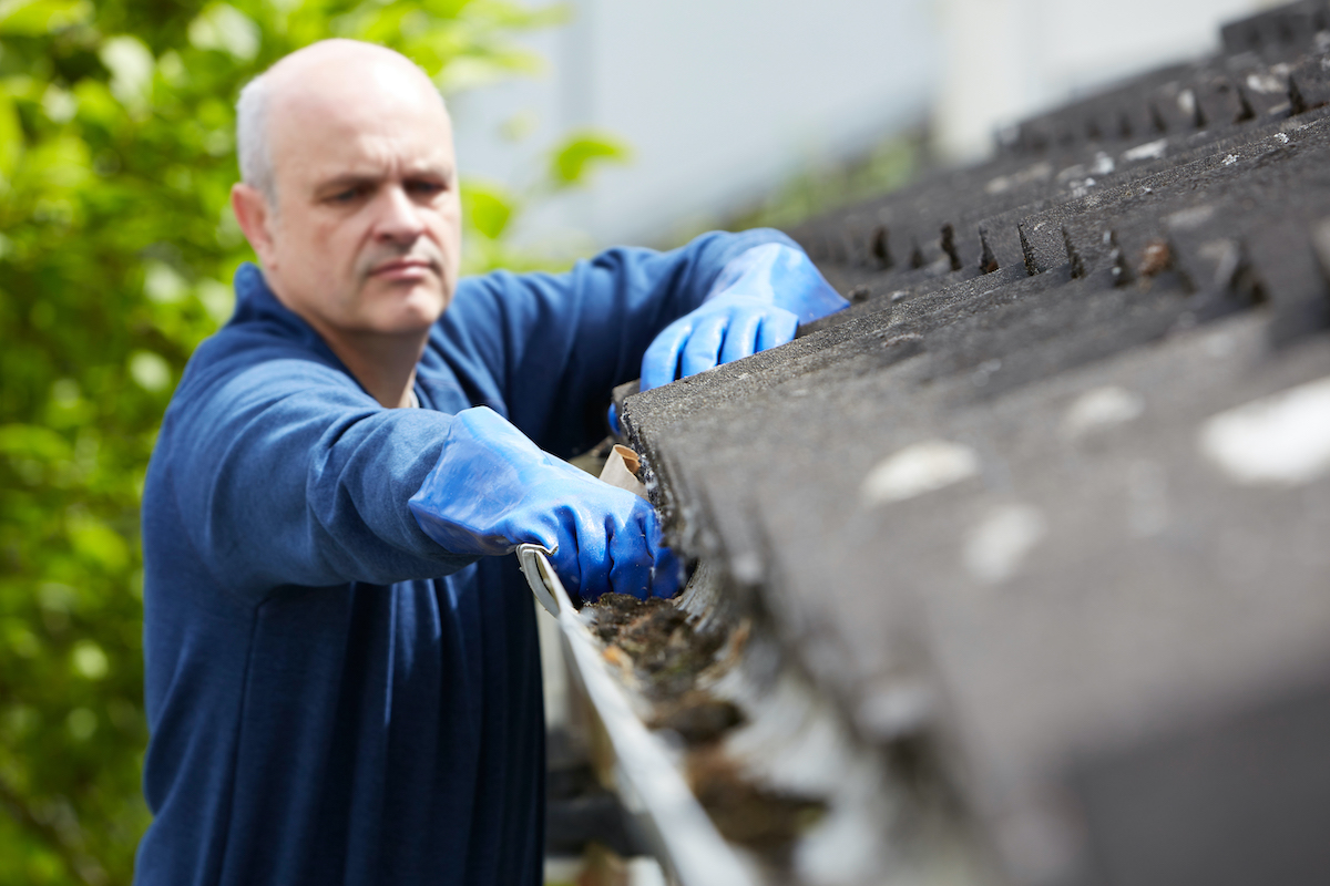 clearing guttering