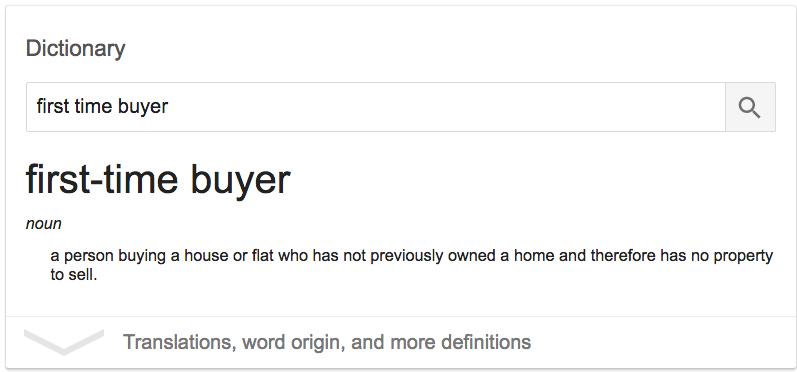 first time buyer definition